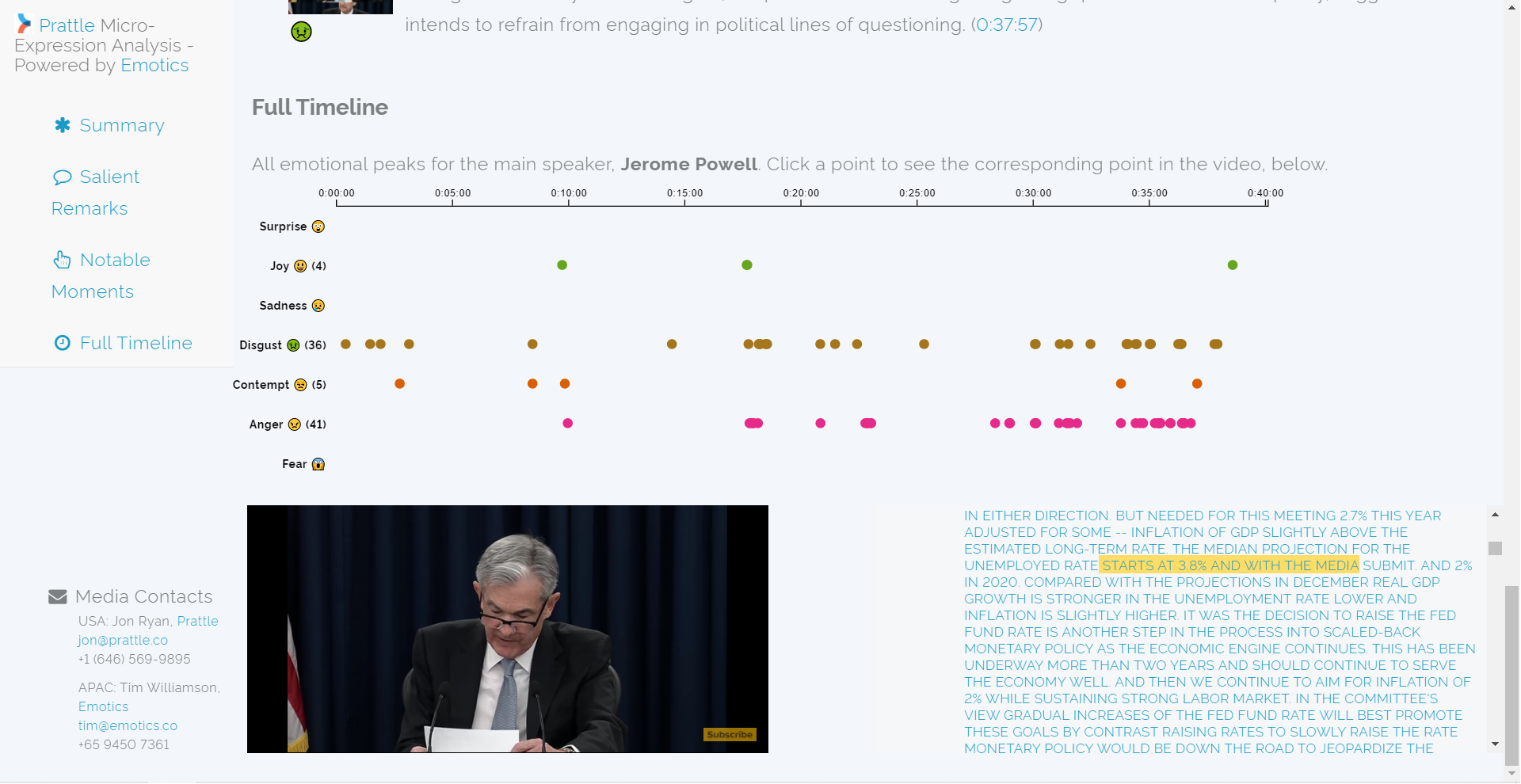 Emotion Analysis Tool for Video